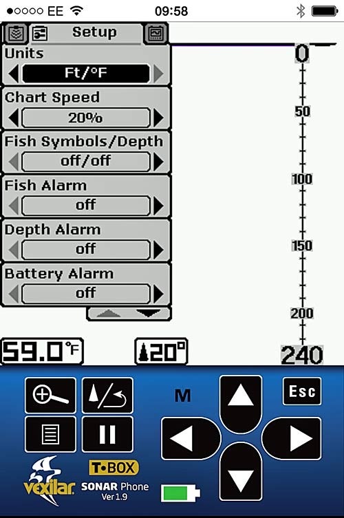 Review of Vexilar SP200 Sonar Phone T-Box : Dizzyfish Kayak Fishing
