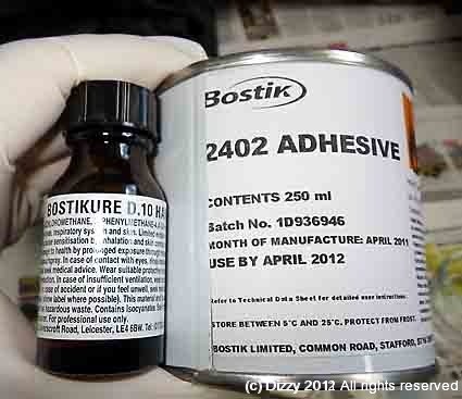 Bostik 2402 adhesive and hardener