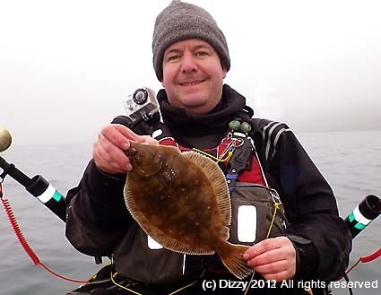 Dizzy with his first plaice
