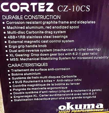 Review of Okuma Cortez CZ10 multiplier reel