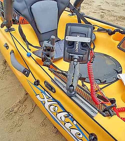 Hobie Revolution Kayak Fishfinder mount Dizzyfish